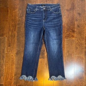 John Mark Dark Blue Fringe Hem Jeans…size 14